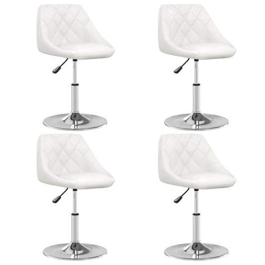 Eetkamerstoelen 4 st kunstleer wit