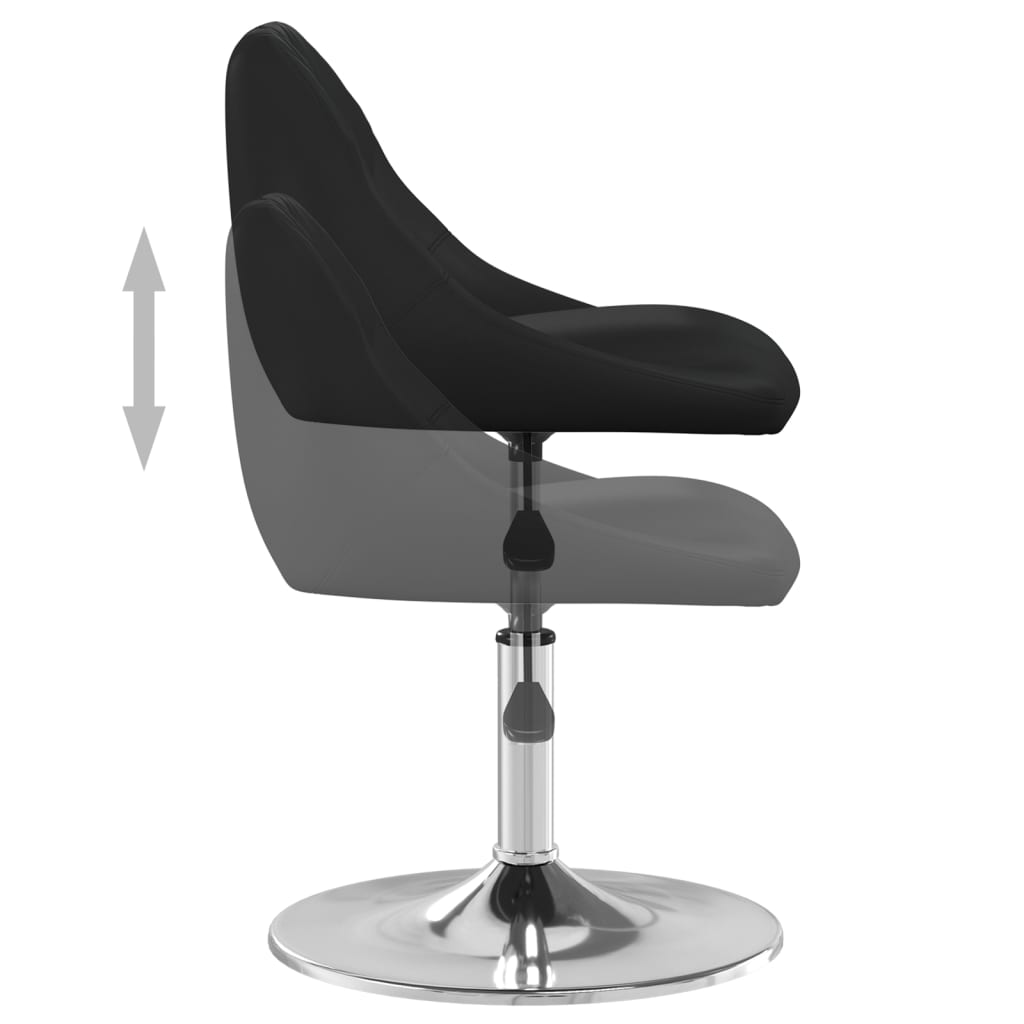 Eetkamerstoelen 6 st kunstleer zwart
