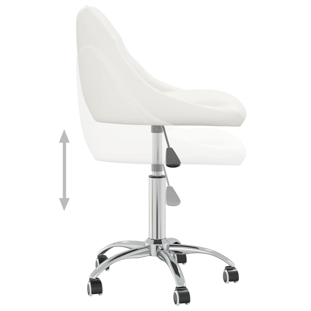 Eetkamerstoelen draaibaar 6 st kunstleer wit