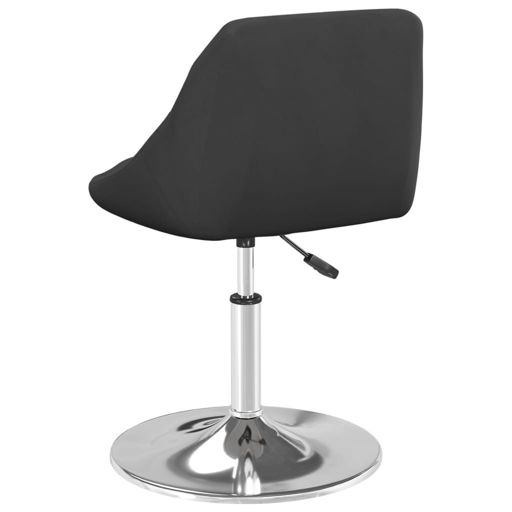 Eetkamerstoelen draaibaar 4 st fluweel zwart