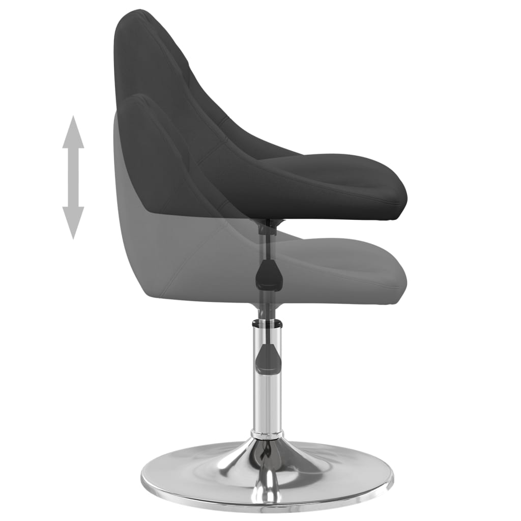 Eetkamerstoelen draaibaar 4 st fluweel zwart