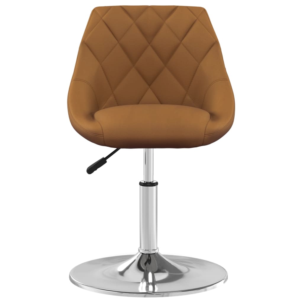 Eetkamerstoelen draaibaar 4 st fluweel bruin