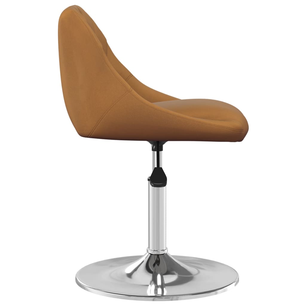 Eetkamerstoelen draaibaar 4 st fluweel bruin