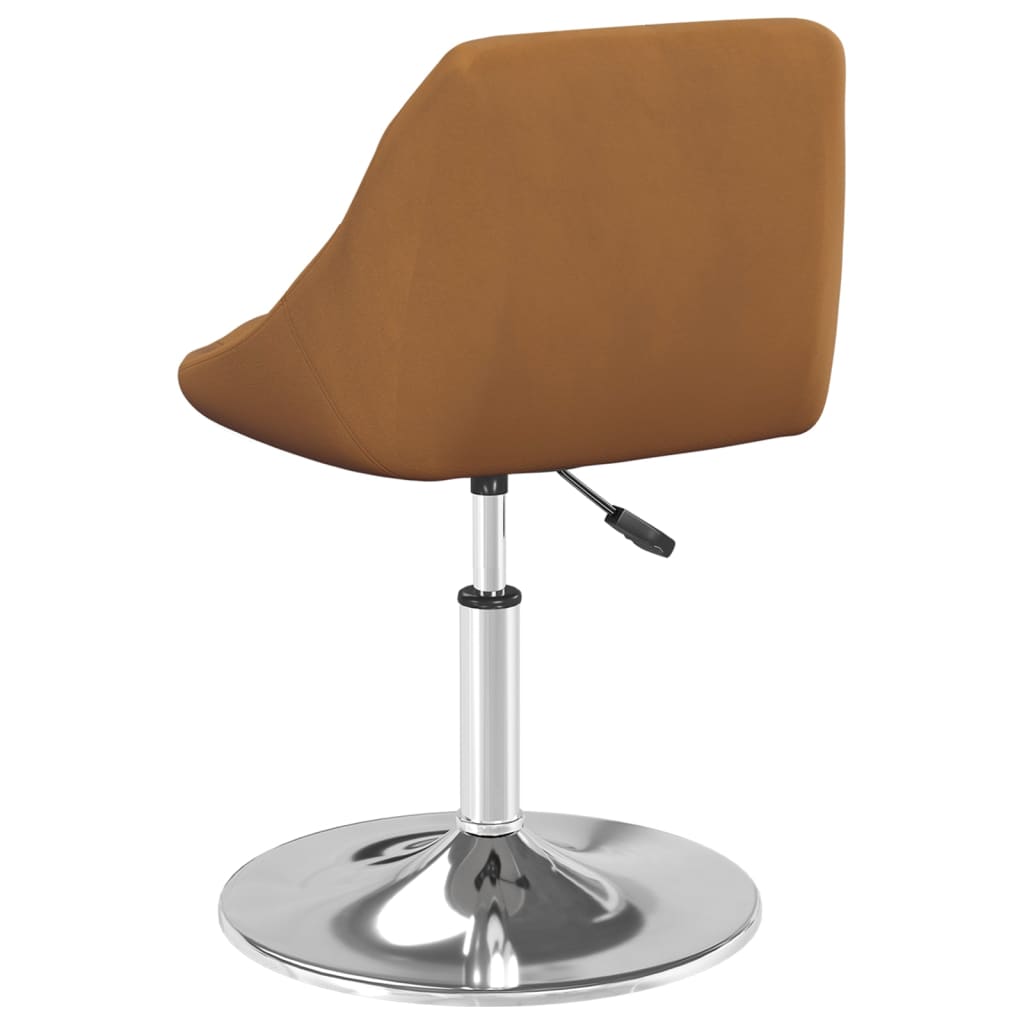 Eetkamerstoelen draaibaar 4 st fluweel bruin