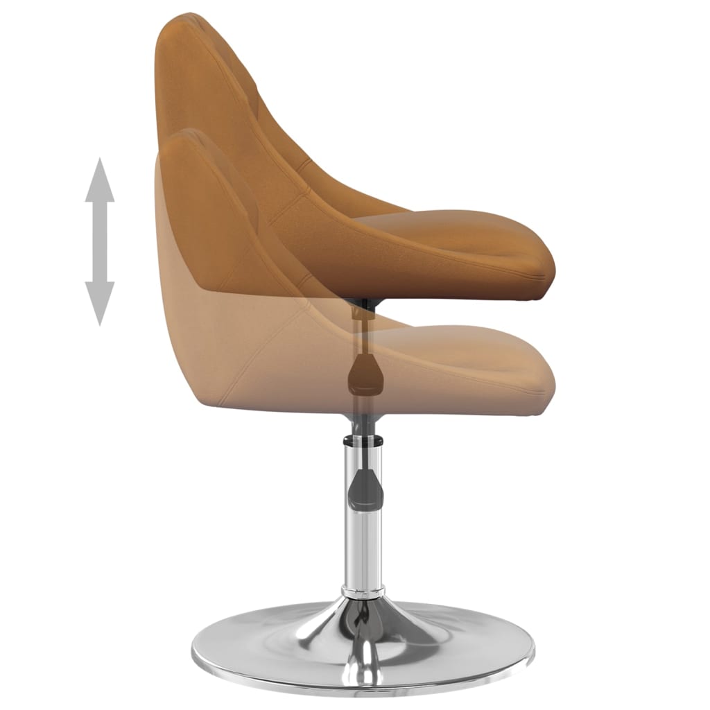 Eetkamerstoelen draaibaar 4 st fluweel bruin