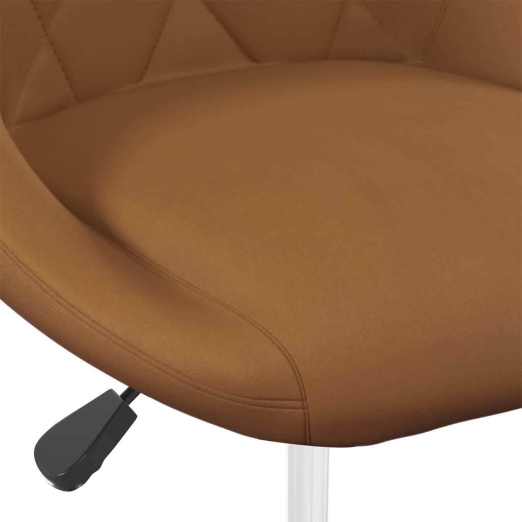 Eetkamerstoelen draaibaar 4 st fluweel bruin