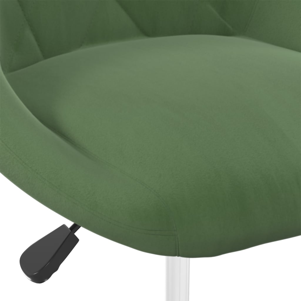 Eetkamerstoelen draaibaar 4 st fluweel donkergroen