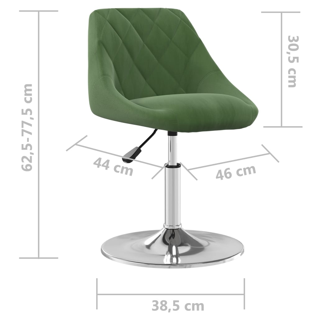 Eetkamerstoelen draaibaar 4 st fluweel donkergroen