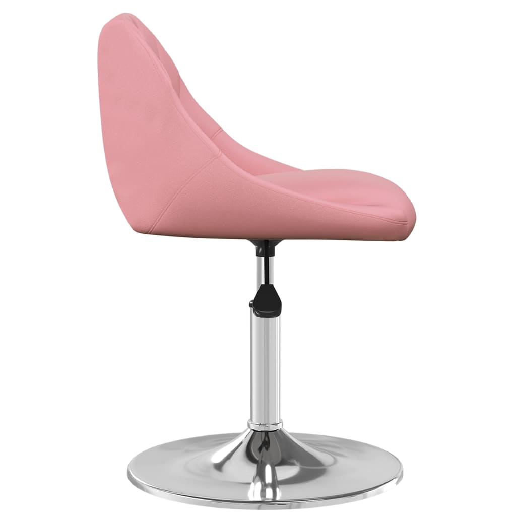 Eetkamerstoelen draaibaar 4 st fluweel roze