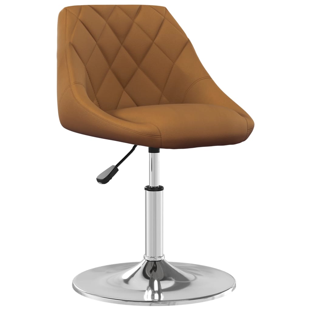 Eetkamerstoelen draaibaar 6 st fluweel bruin