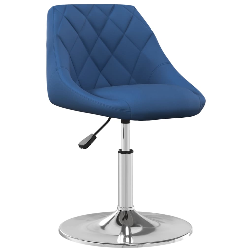 Eetkamerstoelen draaibaar 6 st fluweel blauw