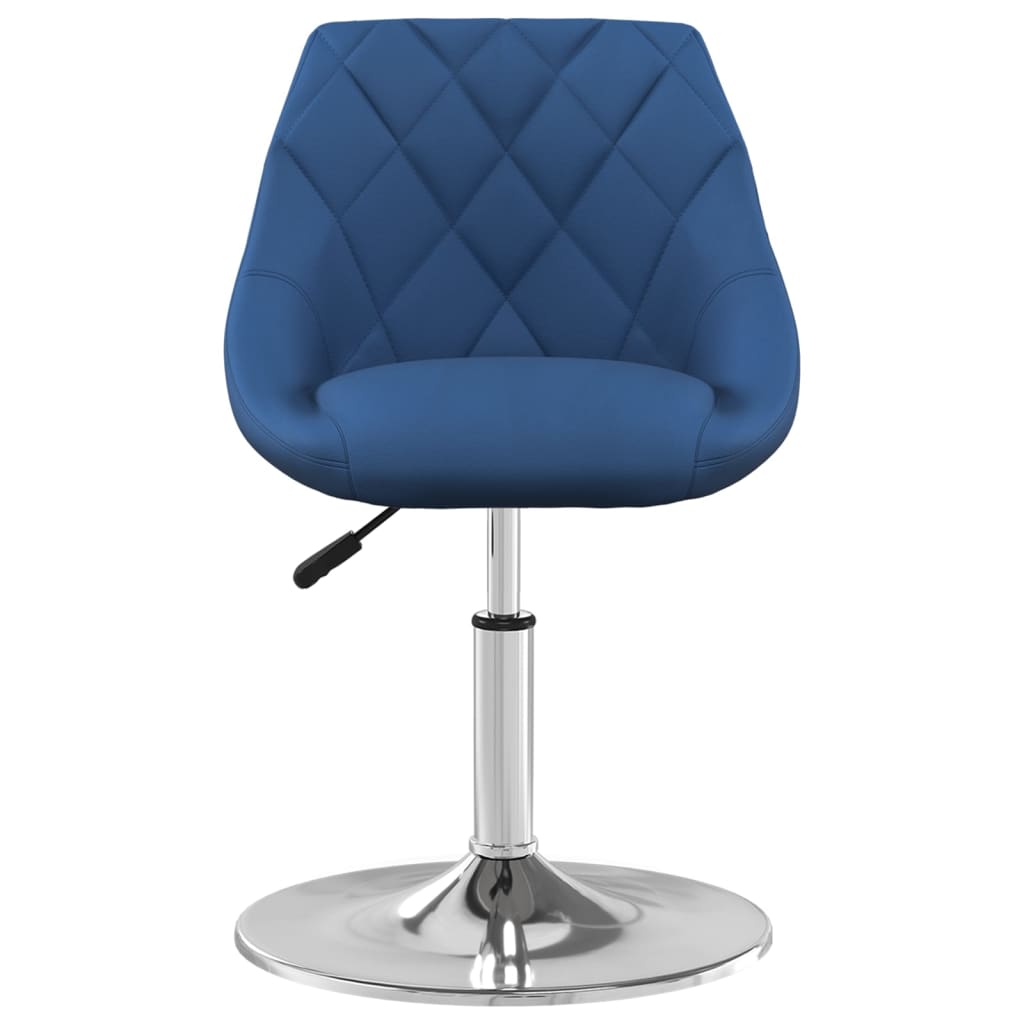 Eetkamerstoelen draaibaar 6 st fluweel blauw
