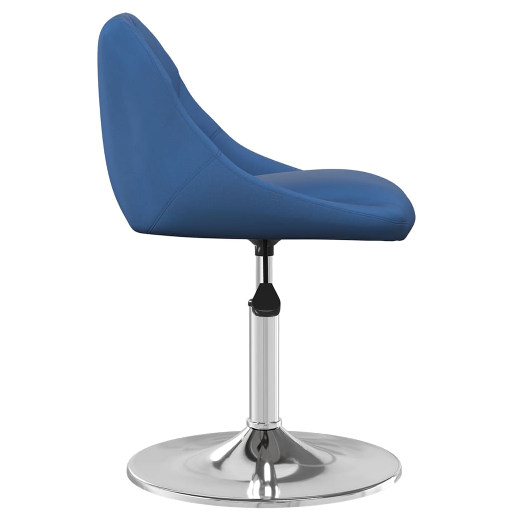 Eetkamerstoelen draaibaar 6 st fluweel blauw