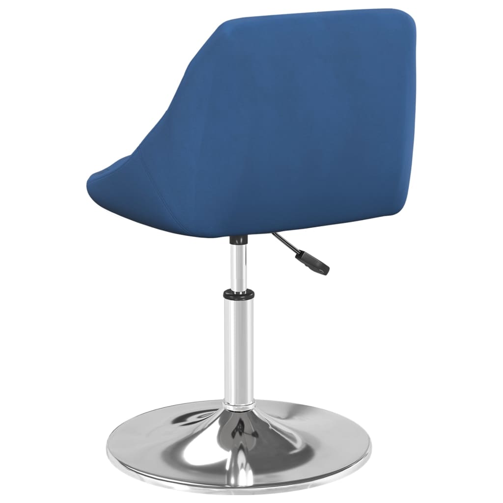 Eetkamerstoelen draaibaar 6 st fluweel blauw