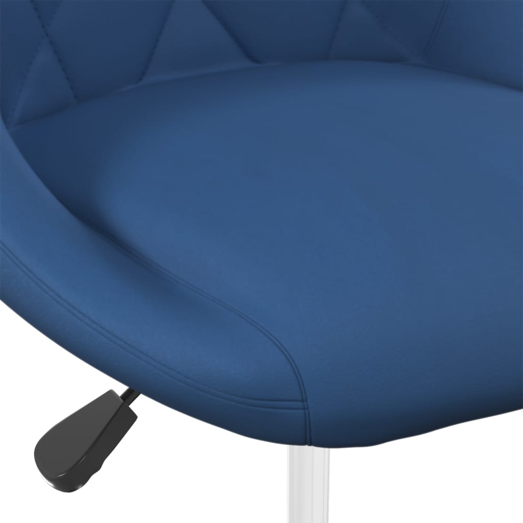 Eetkamerstoelen draaibaar 6 st fluweel blauw