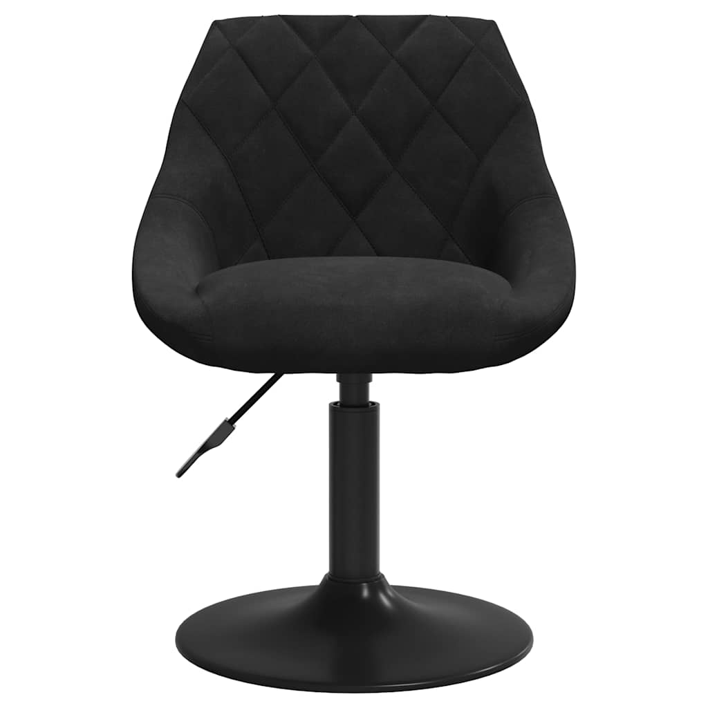Eetkamerstoelen draaibaar 4 st fluweel zwart
