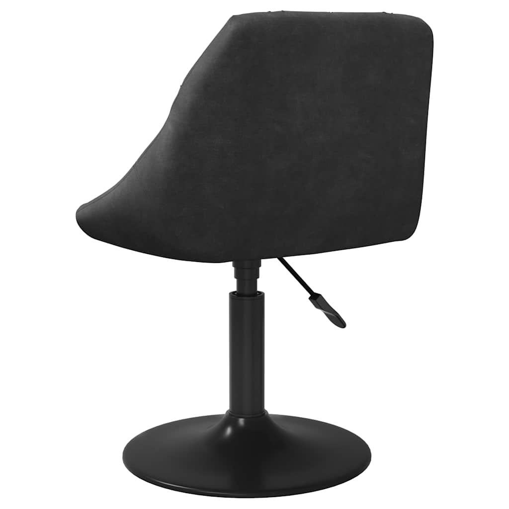Eetkamerstoelen draaibaar 4 st fluweel zwart