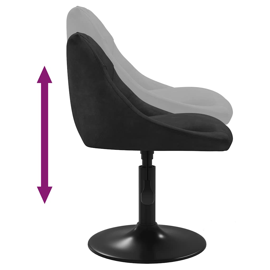 Eetkamerstoelen draaibaar 4 st fluweel zwart