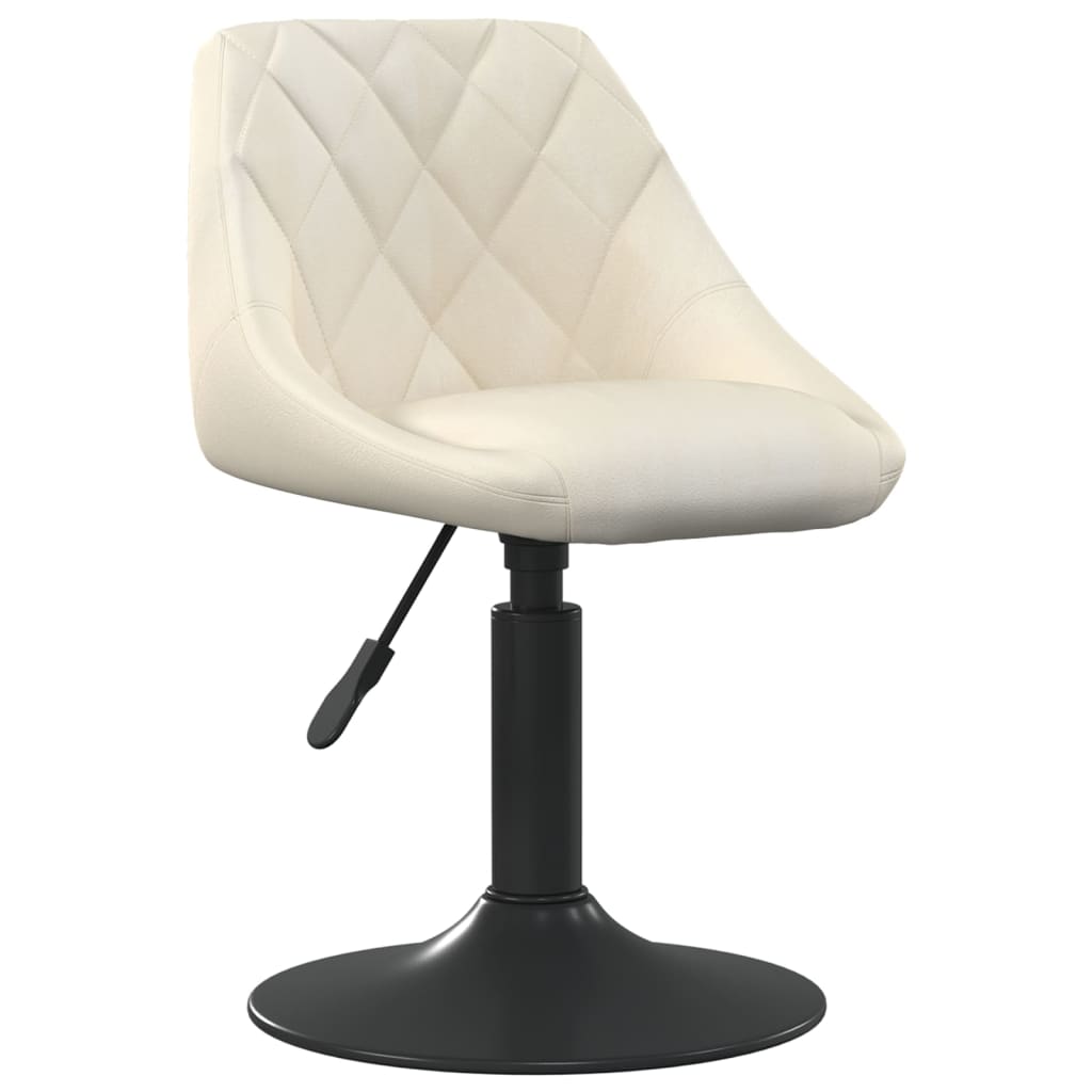 Eetkamerstoelen draaibaar 4 st fluweel crèmekleurig