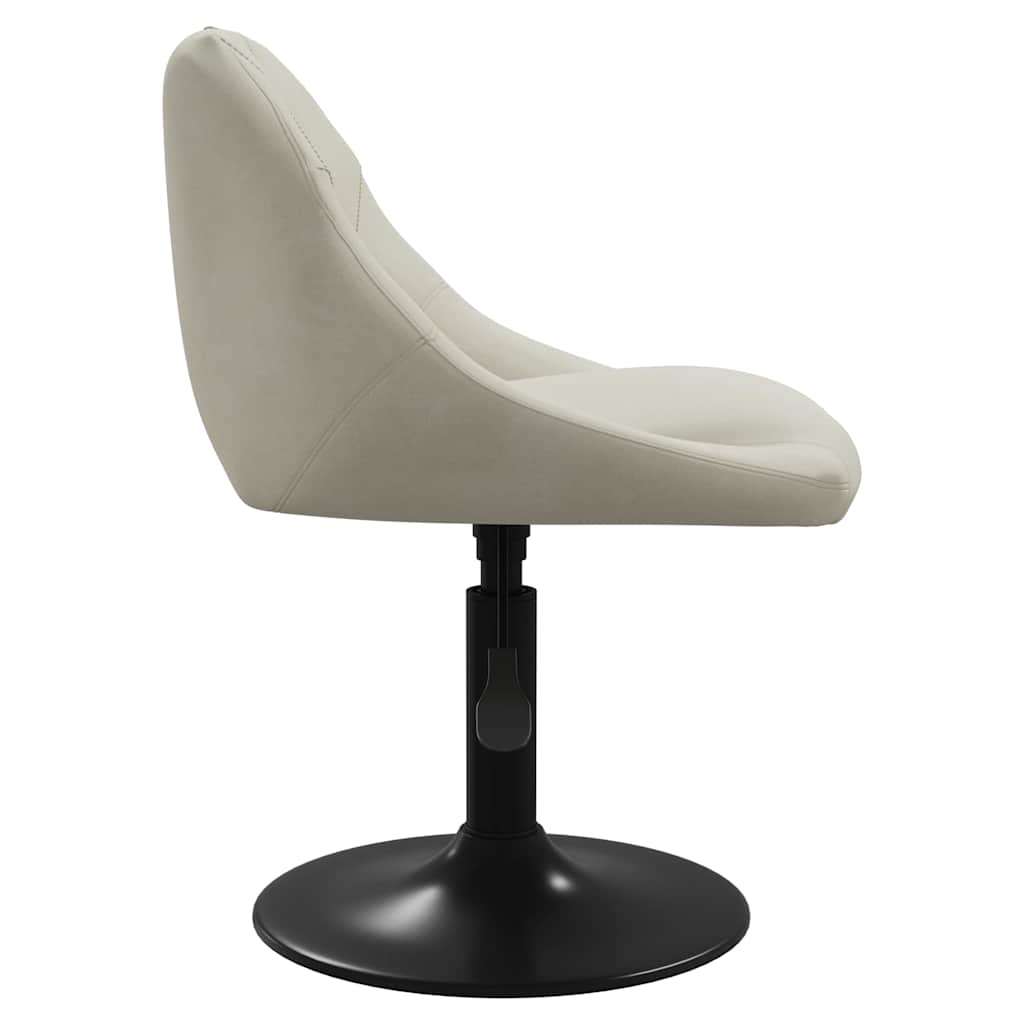 Eetkamerstoelen draaibaar 4 st fluweel crèmekleurig