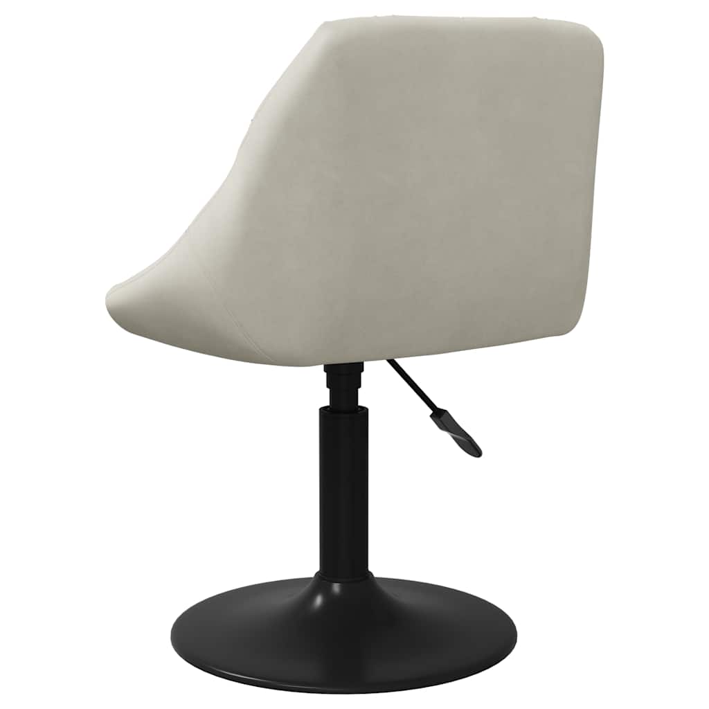 Eetkamerstoelen draaibaar 4 st fluweel crèmekleurig