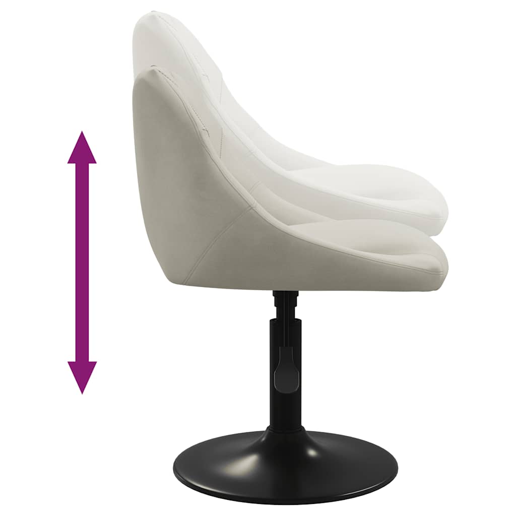 Eetkamerstoelen draaibaar 4 st fluweel crèmekleurig
