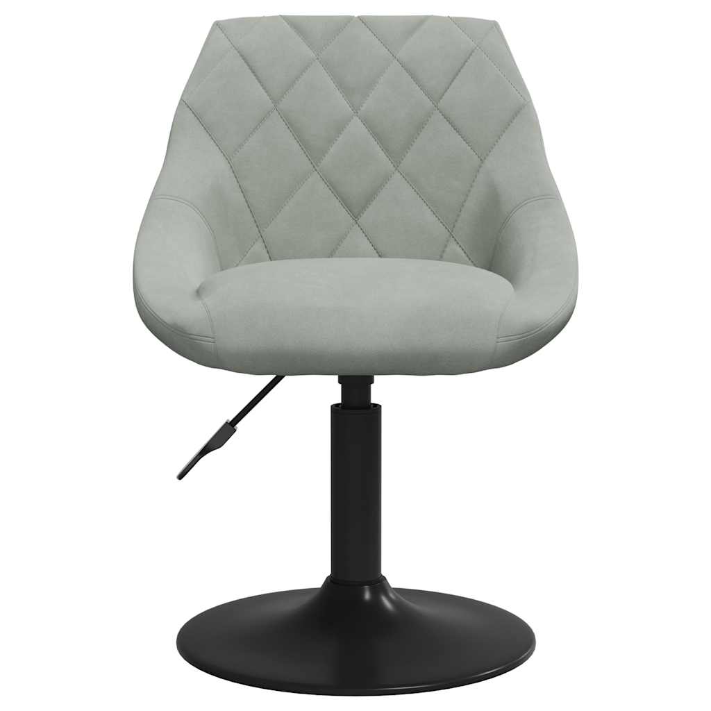 Eetkamerstoelen draaibaar 4 st fluweel lichtgrijs