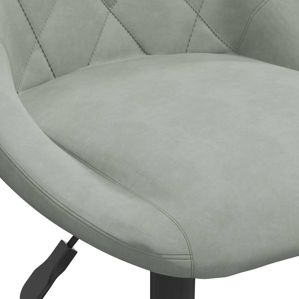 Eetkamerstoelen draaibaar 4 st fluweel lichtgrijs