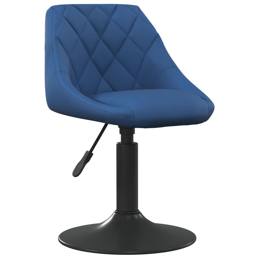 Eetkamerstoelen draaibaar 4 st fluweel blauw