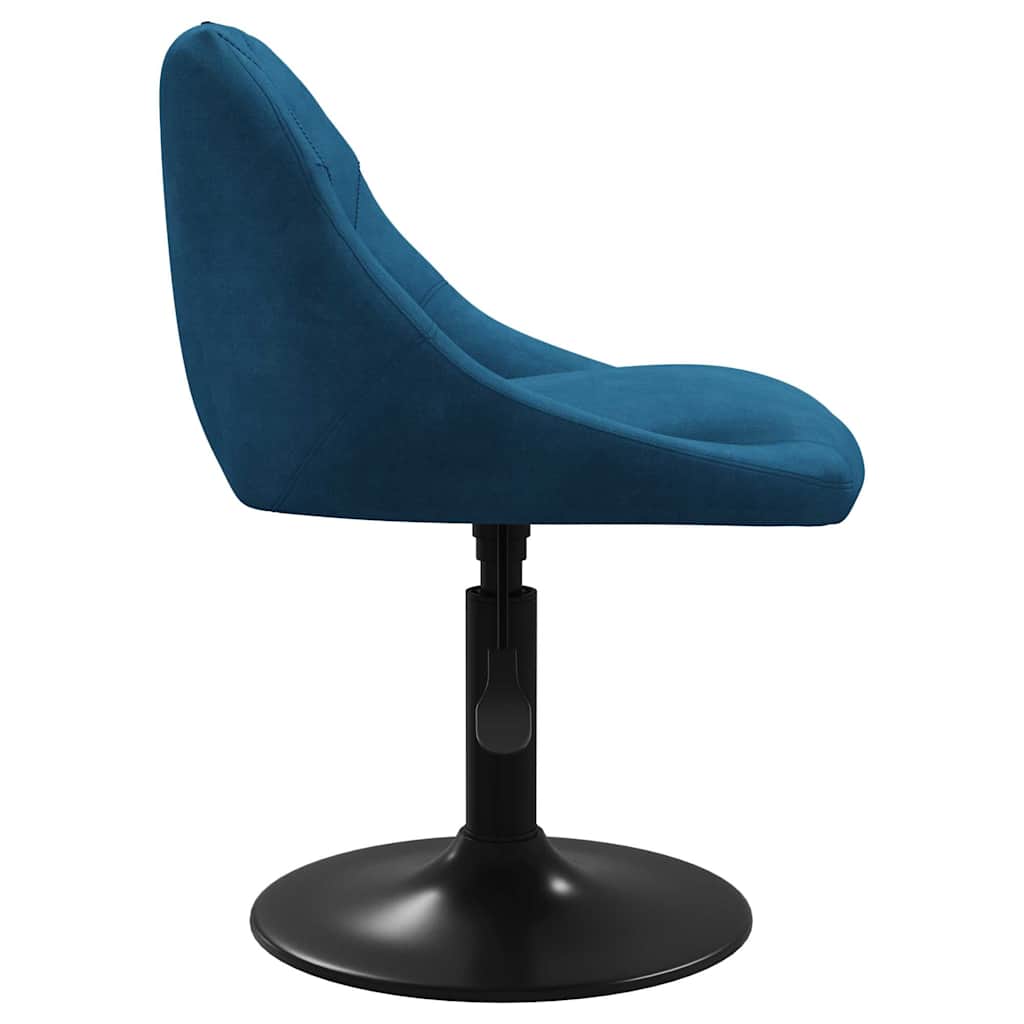 Eetkamerstoelen draaibaar 4 st fluweel blauw
