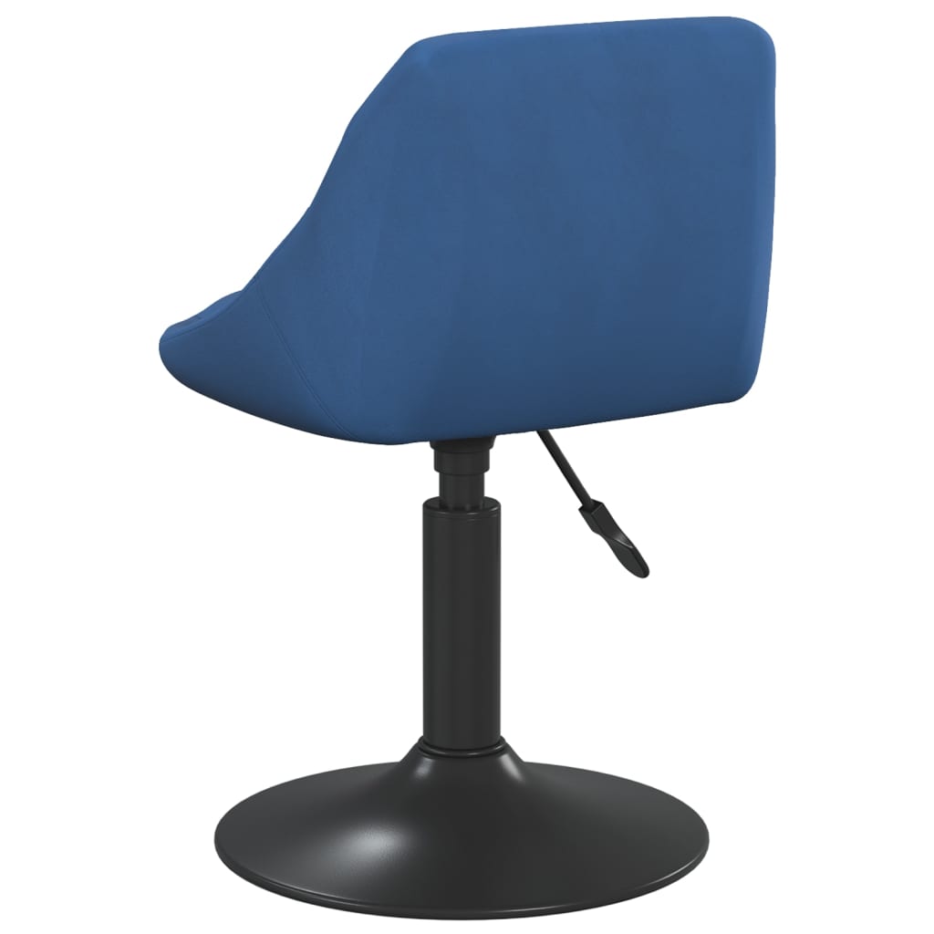Eetkamerstoelen draaibaar 4 st fluweel blauw