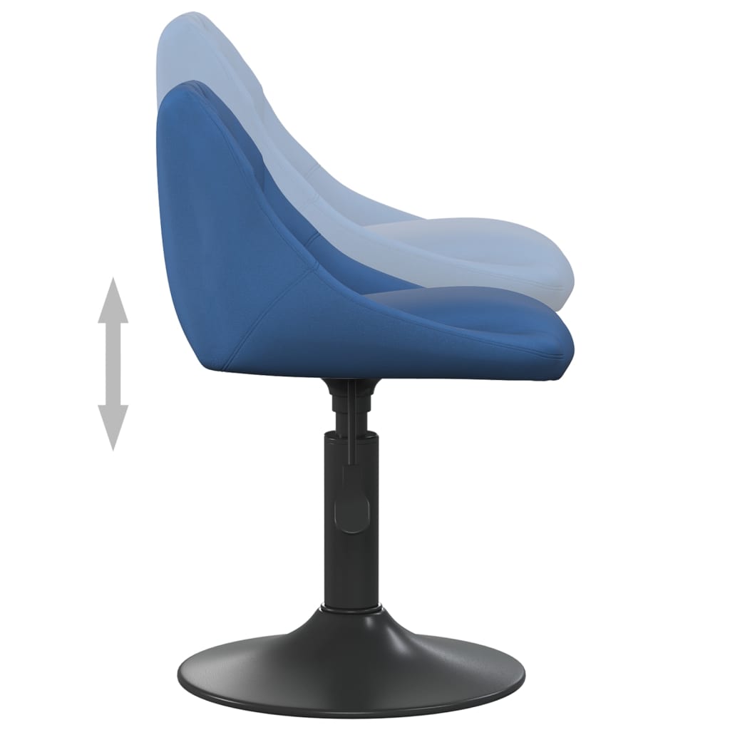 Eetkamerstoelen draaibaar 4 st fluweel blauw