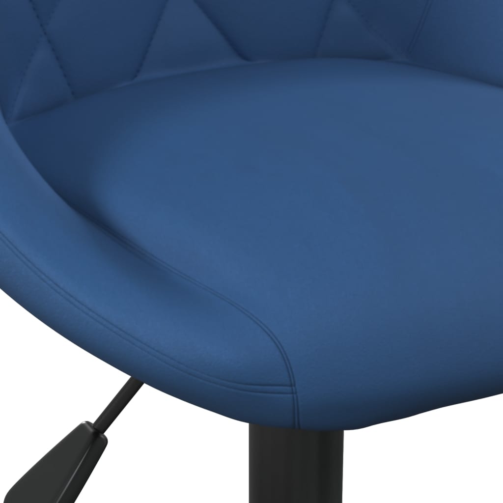 Eetkamerstoelen draaibaar 4 st fluweel blauw