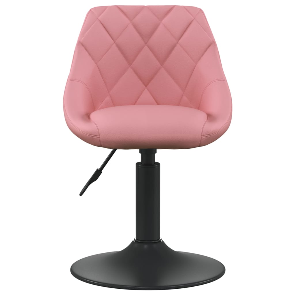 Eetkamerstoelen draaibaar 4 st fluweel roze