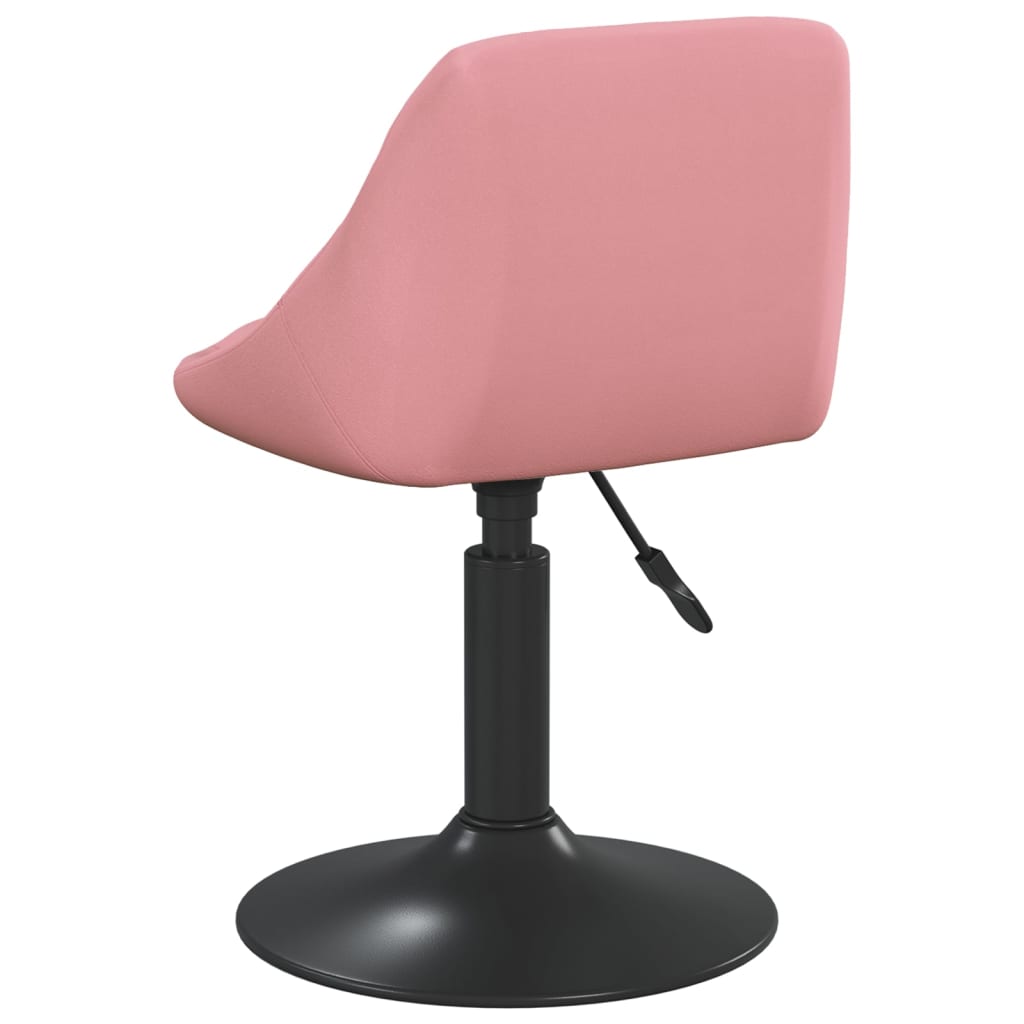 Eetkamerstoelen draaibaar 4 st fluweel roze