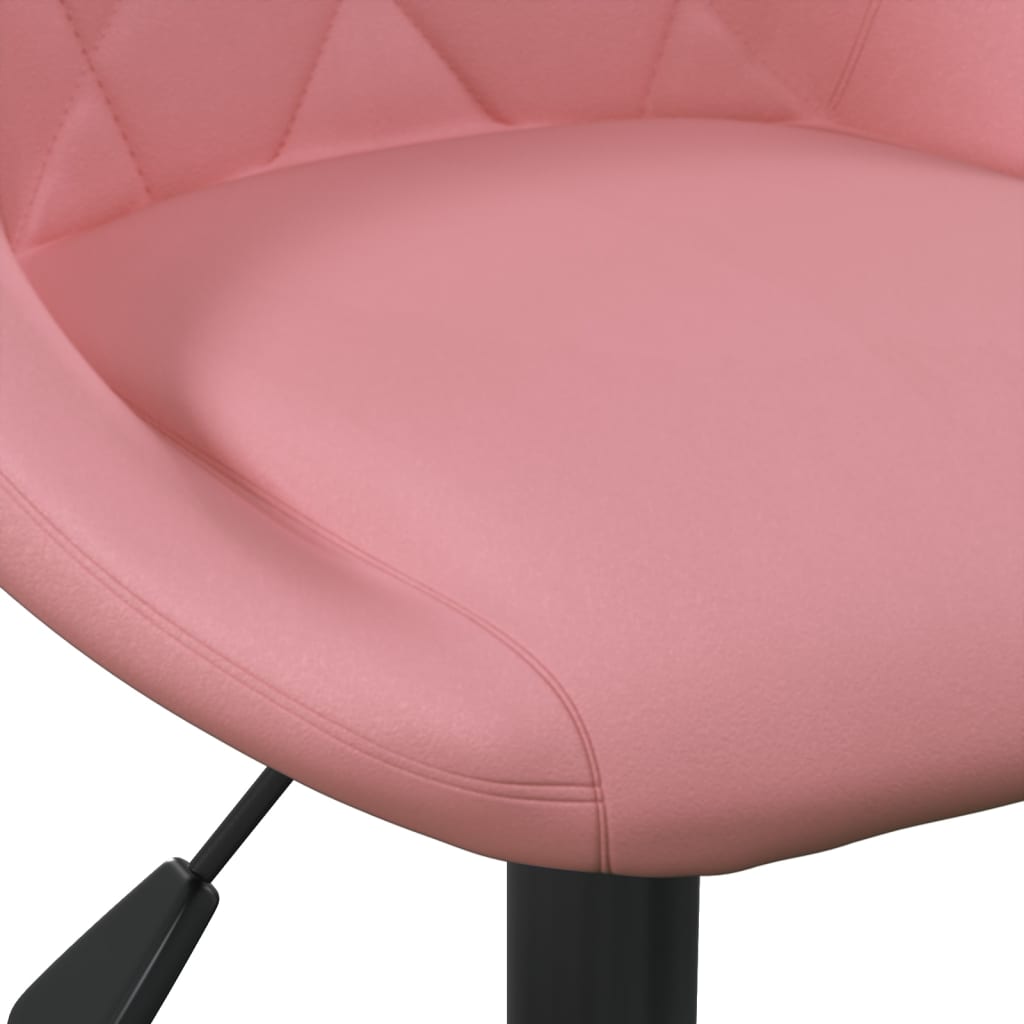 Eetkamerstoelen draaibaar 4 st fluweel roze