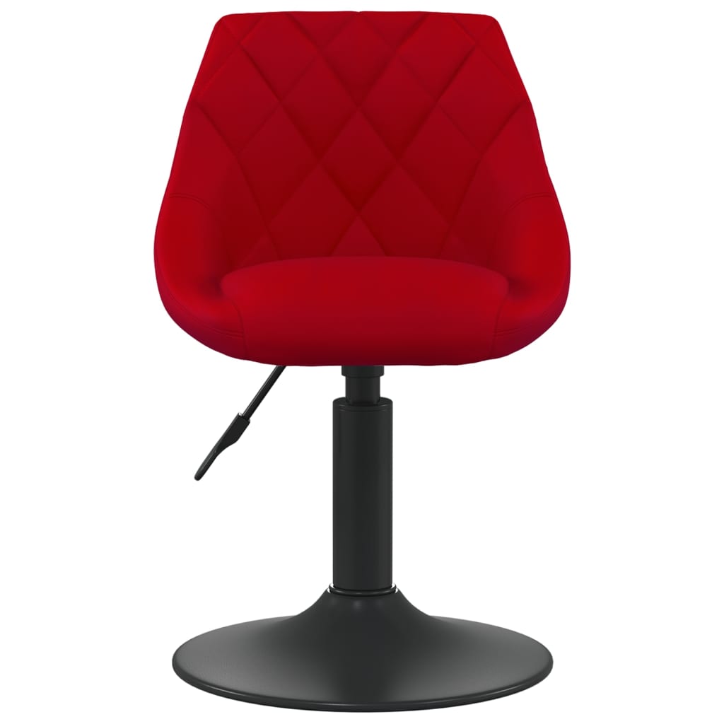 Eetkamerstoelen draaibaar 4 st fluweel wijnrood