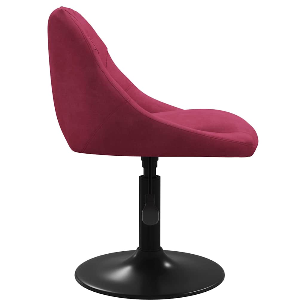 Eetkamerstoelen draaibaar 4 st fluweel wijnrood