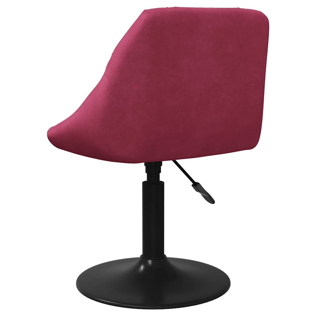 Eetkamerstoelen draaibaar 4 st fluweel wijnrood