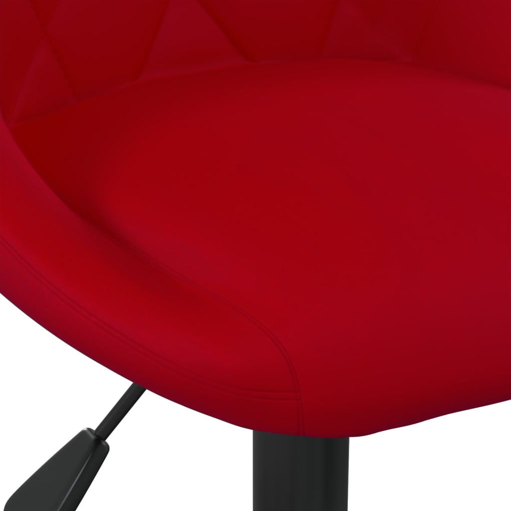 Eetkamerstoelen draaibaar 4 st fluweel wijnrood