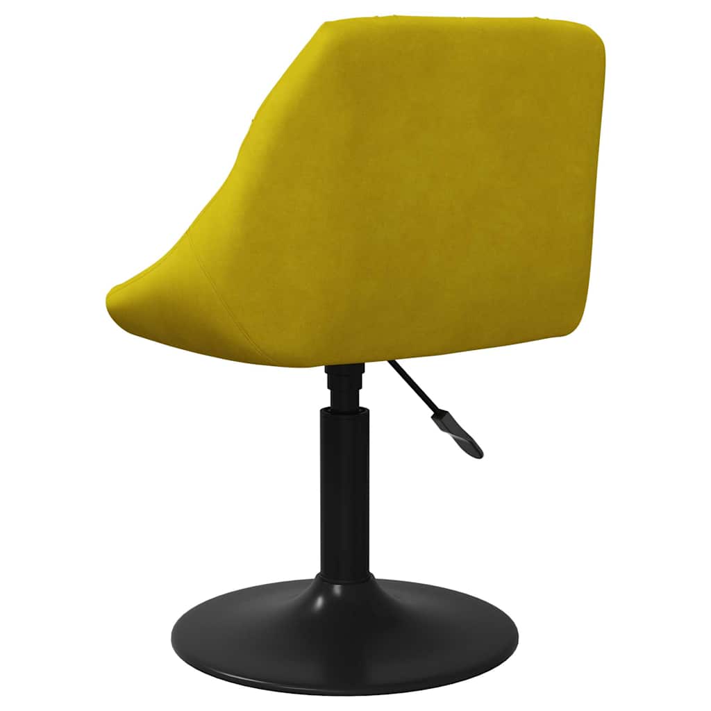 Eetkamerstoelen draaibaar 4 st fluweel mosterdgeel