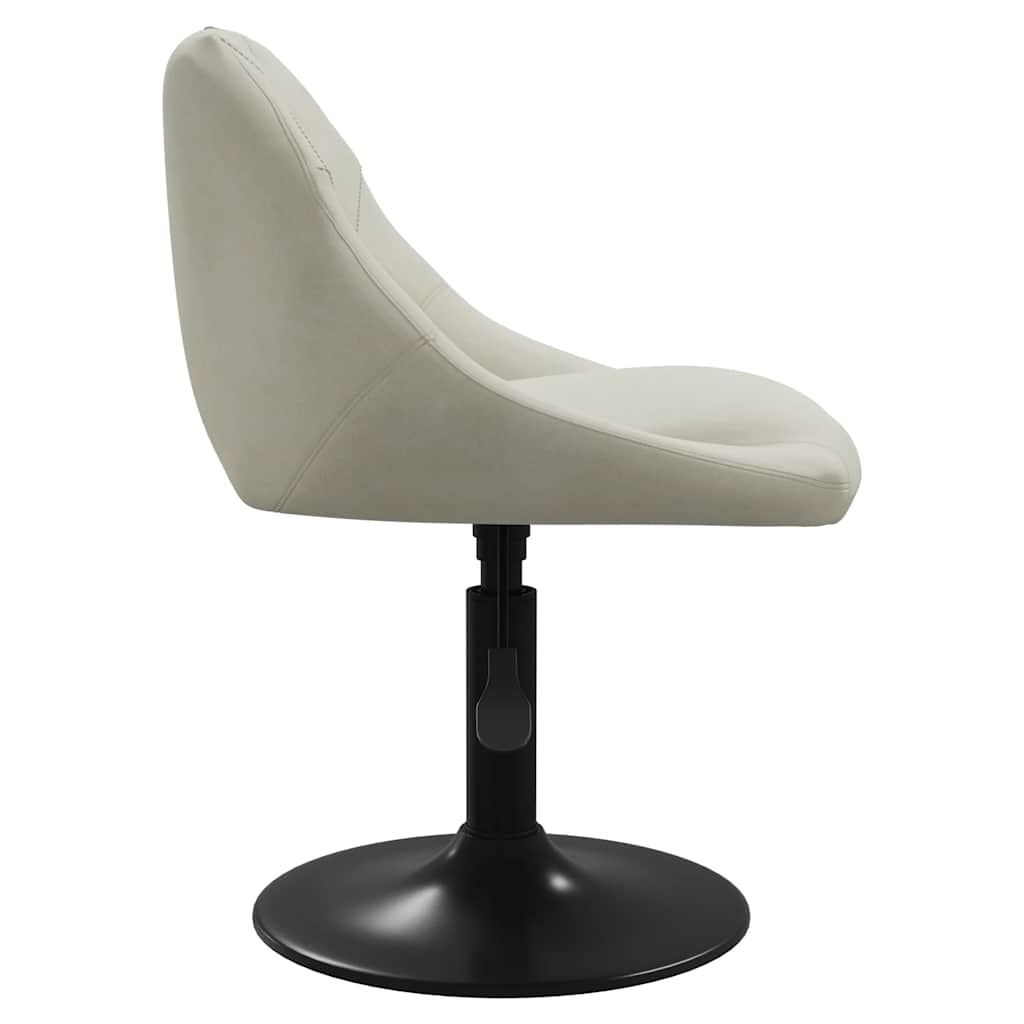 Eetkamerstoelen draaibaar 6 st fluweel crèmekleurig