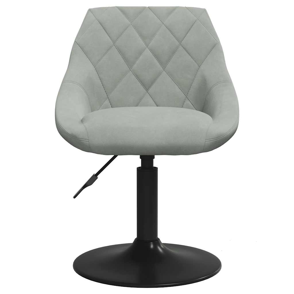 Eetkamerstoelen draaibaar 6 st fluweel lichtgrijs