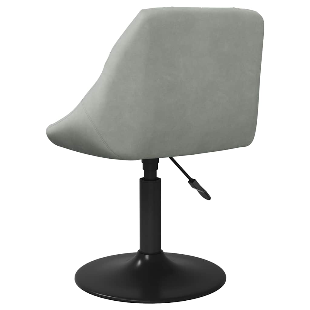 Eetkamerstoelen draaibaar 6 st fluweel lichtgrijs