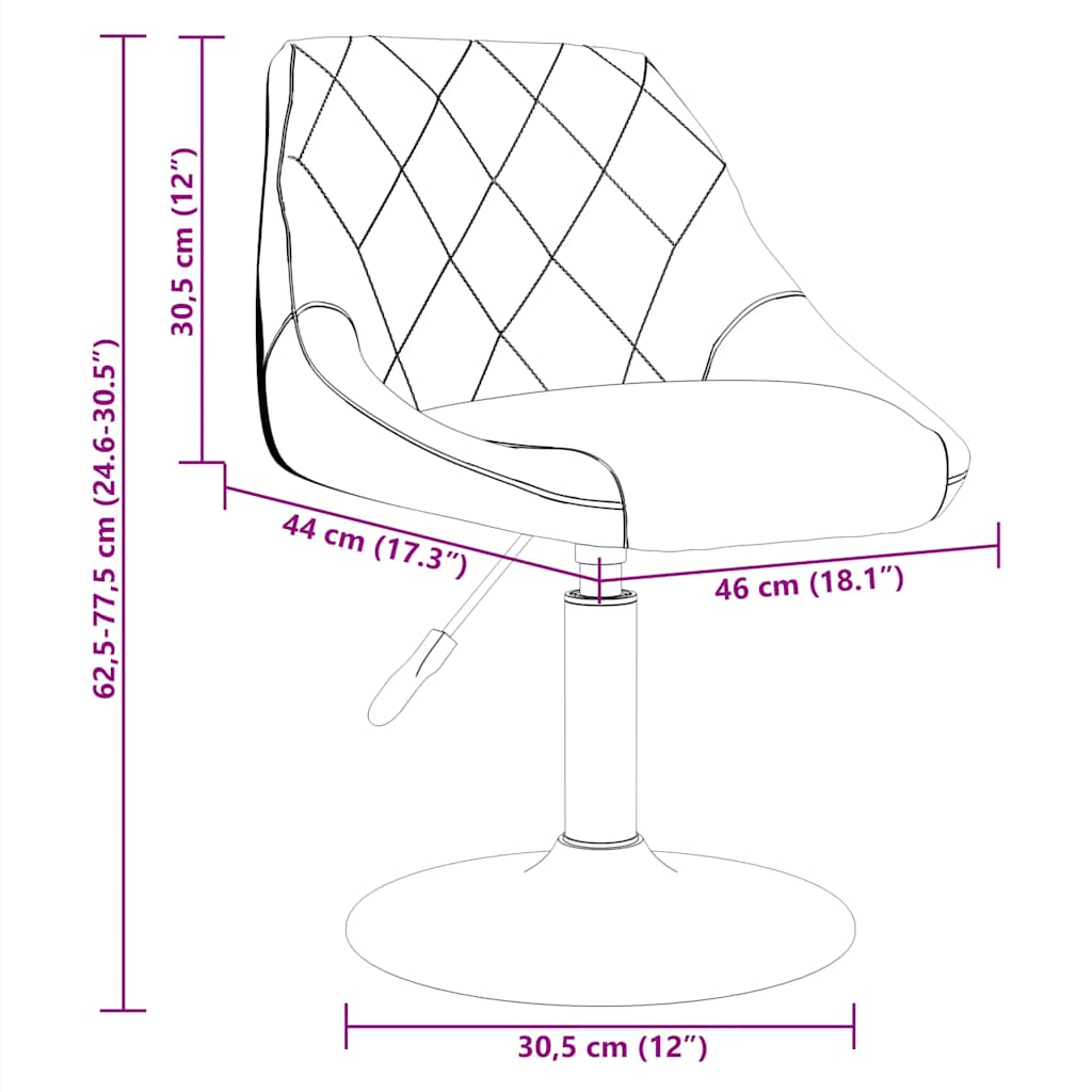 Eetkamerstoelen draaibaar 6 st fluweel lichtgrijs