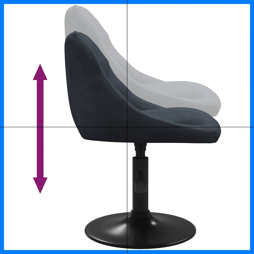 Eetkamerstoelen draaibaar 6 st fluweel donkergrijs