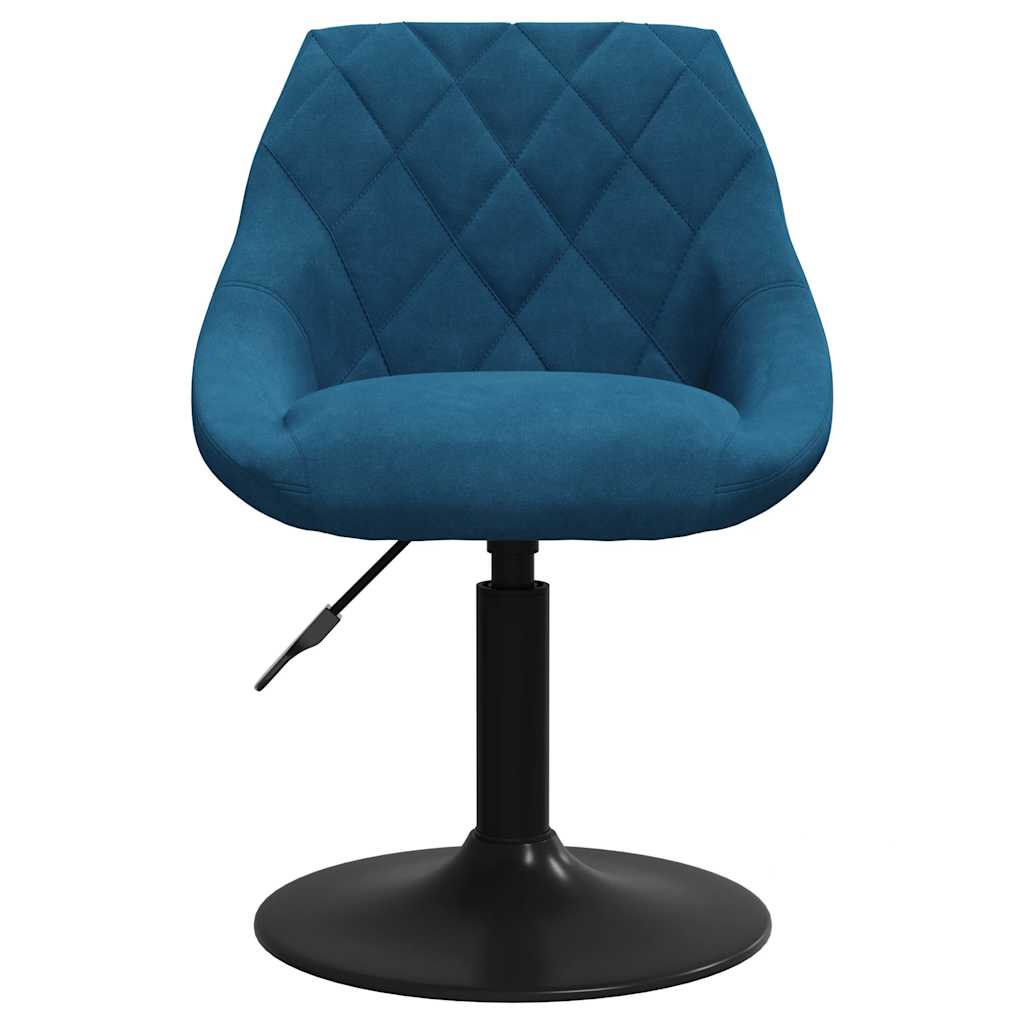Eetkamerstoelen draaibaar 6 st fluweel blauw