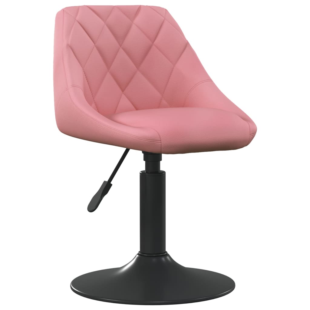 Eetkamerstoelen draaibaar 6 st fluweel roze