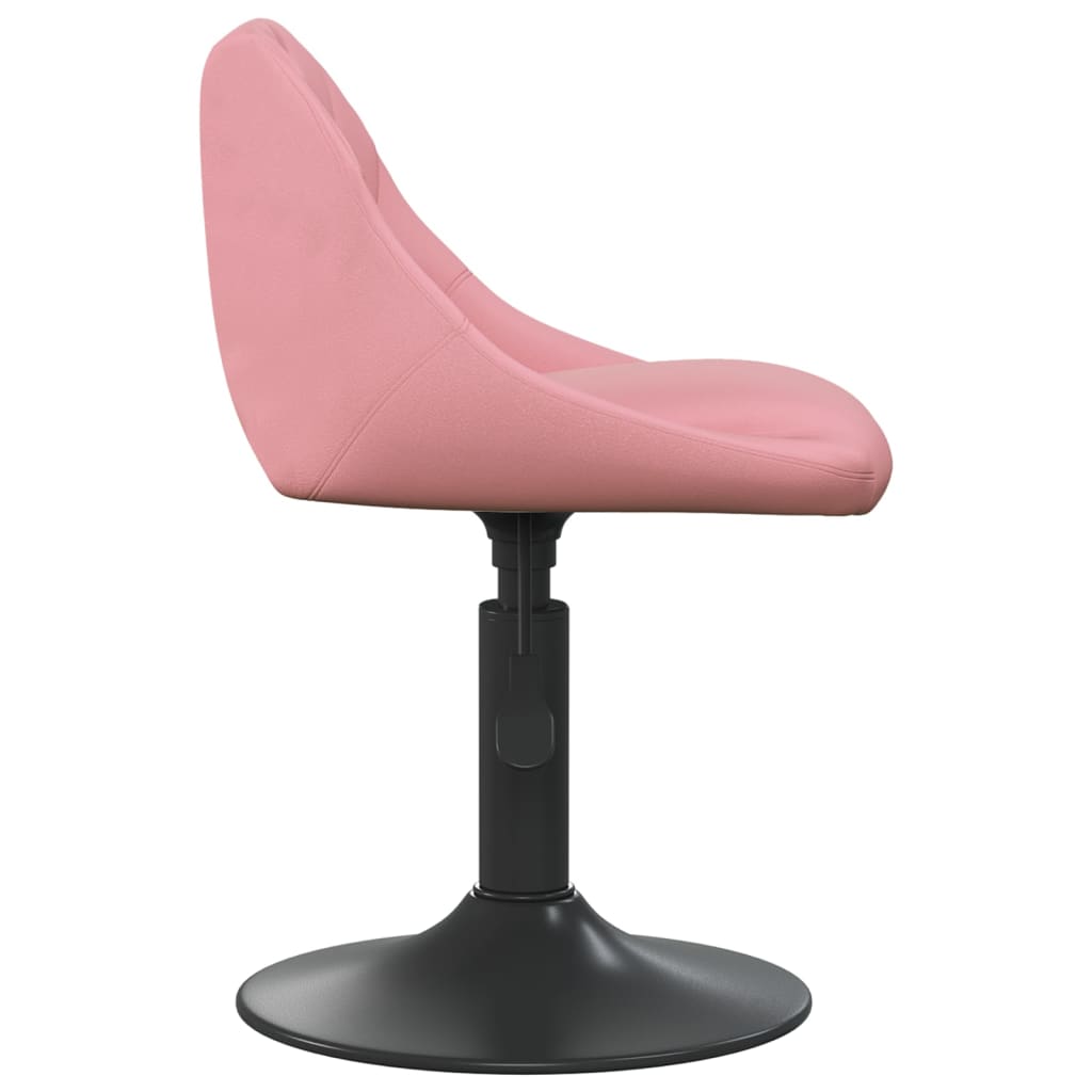 Eetkamerstoelen draaibaar 6 st fluweel roze