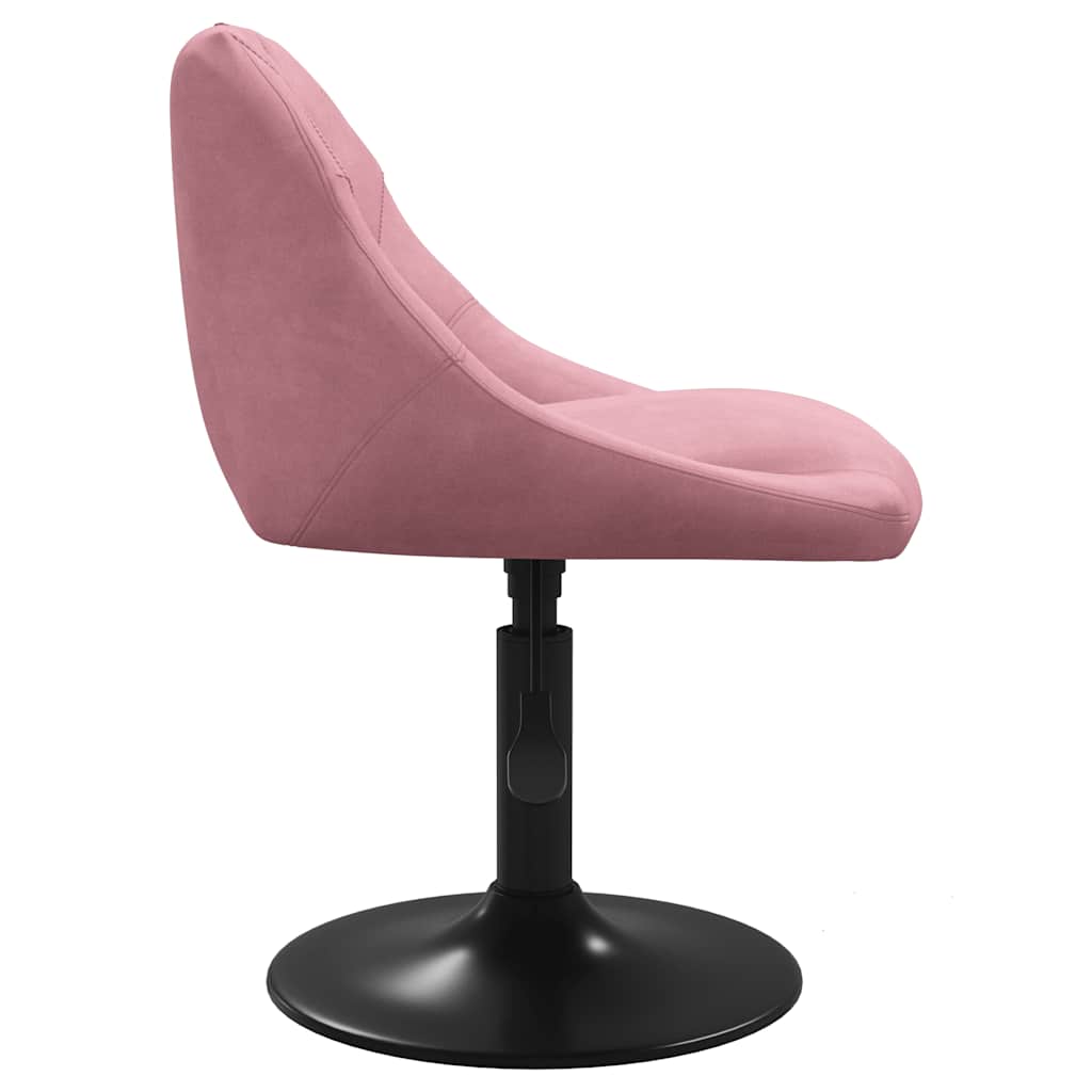 Eetkamerstoelen draaibaar 6 st fluweel roze